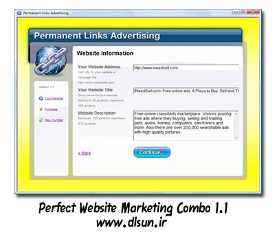 نرم افزار افزایش بک لینک سایت Perfect Website Marketing Combo 1.1